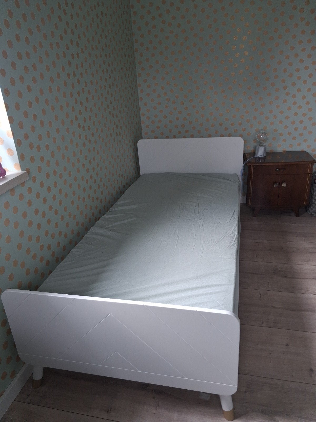 Vipack Billy White eenpersoonsbed, Ophalen, 90 cm, Eenpersoons, Modern, Scandinavisch