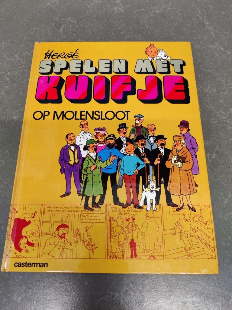 Kuifje: Spelen met Kuifje op Molensloot - Hergé, Boeken, Eén stripboek, Ophalen of Verzenden, Zo goed als nieuw, Hergé