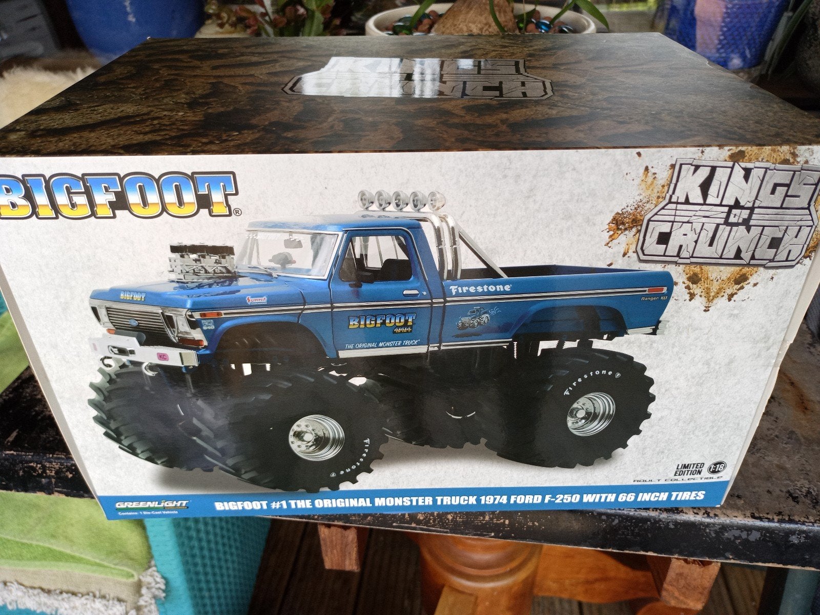 Greenlight Ford F250 Kings of Crunch Bigfoot #1 Monster Tr, Ophalen of Verzenden, Nieuw, Auto, Overige merken