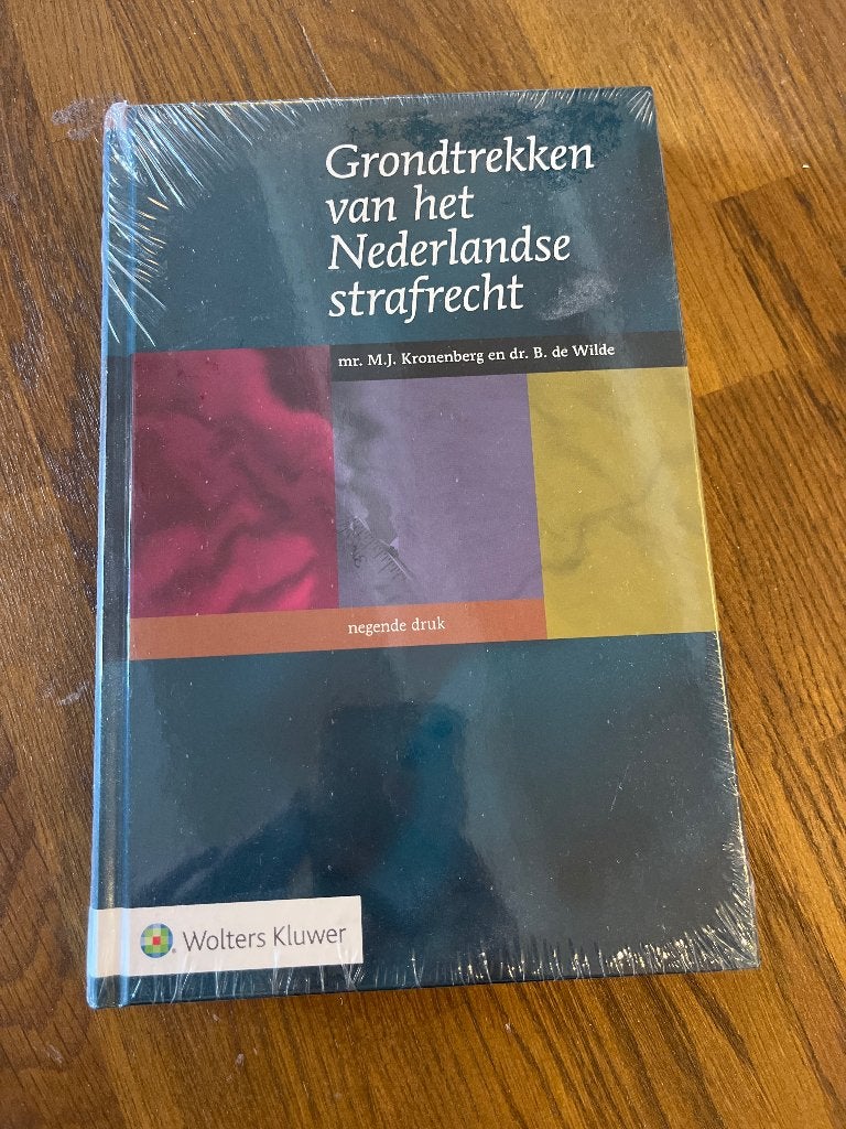 Grondtrekken van het Nederlandse strafrecht, Boeken, Mr. M.J. Kronenberg en dr. B. de Wilde, Nieuw, Ophalen of Verzenden, WO
