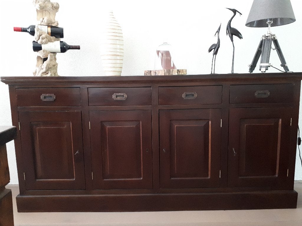 Te koop: dressoir koloniale stijl, Ophalen, Gebruikt, Met deur(en), 25 tot 50 cm