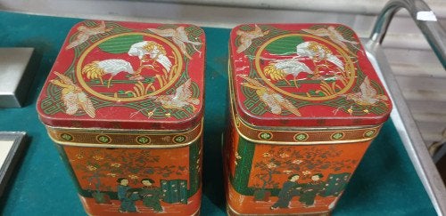 blik met japanse voorstelling, Verzamelen, Ophalen of Verzenden