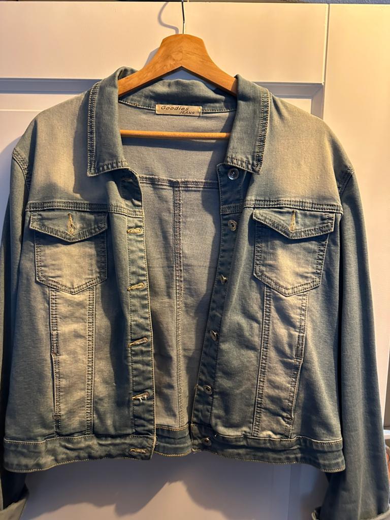Spijkerjasje, Ophalen of Verzenden, Zo goed als nieuw, Maat 46/48 (XL) of groter, Blauw