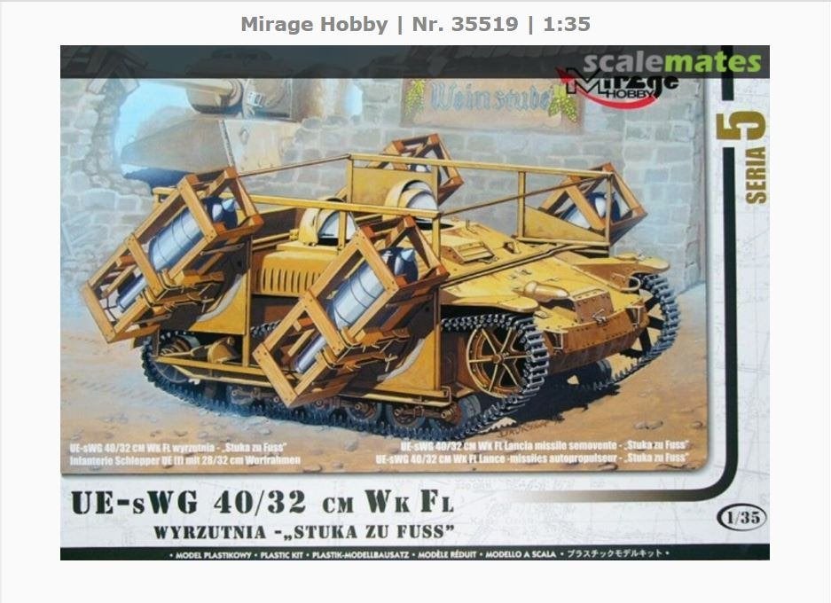 Bouwpakket Mirage-Hobby 35519 Renault UE sWG 40/32cm WK FL, 1:32 tot 1:50, Nieuw, Ophalen of Verzenden, Italeri
