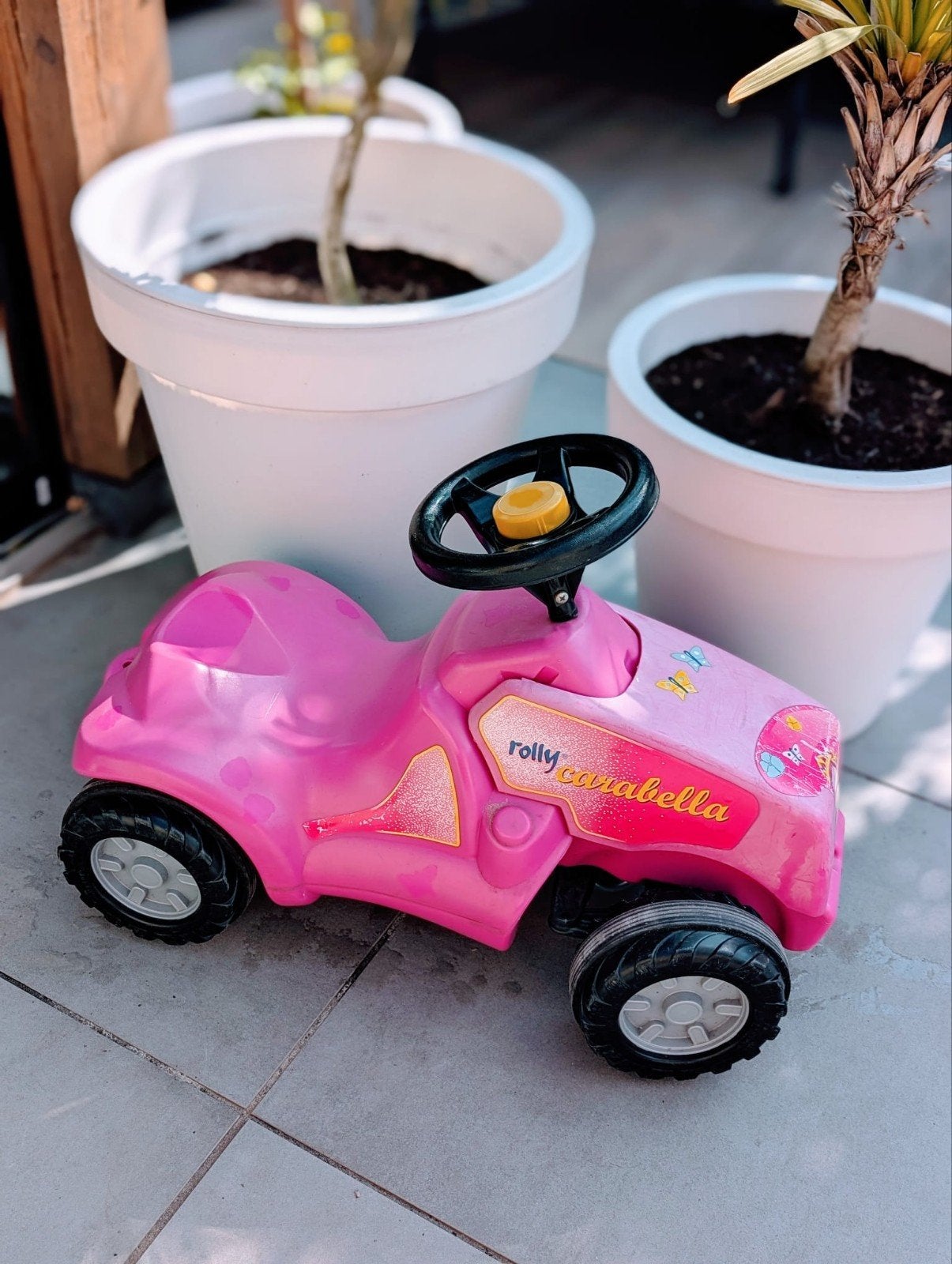 Roze Loopauto Rolly Cavabella - Perfect voor Peuters!, Ophalen, Gebruikt, Loopvoertuig