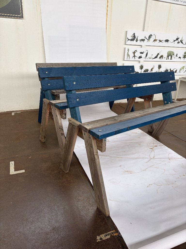 Stoere speelse buiten meubels met rugleuning, Ophalen