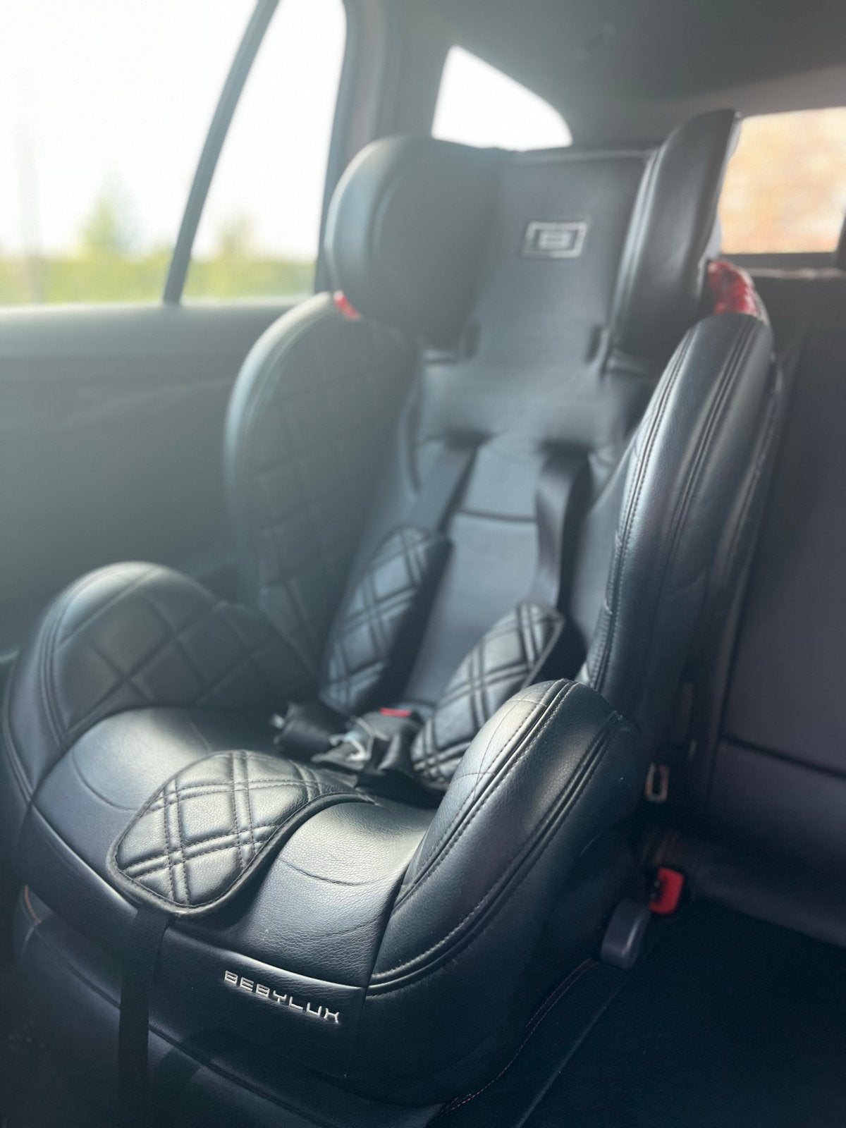 Luxe Lederen Verstelbare Autostoel, Kinderen en Baby's, Zo goed als nieuw, 9 t/m 36 kg, Ophalen, Overige merken