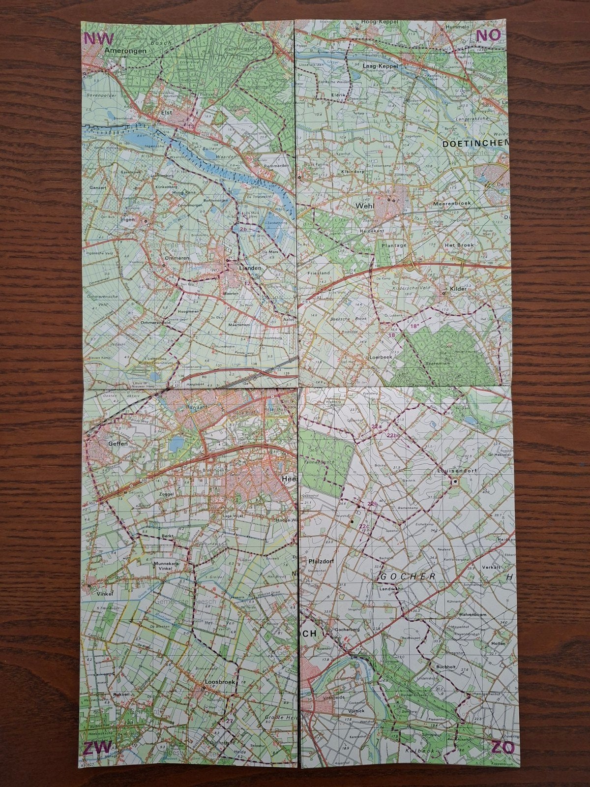 Stafkaarten 4 stuks, Ophalen of Verzenden, 2000 tot heden, Nederland, Landkaart