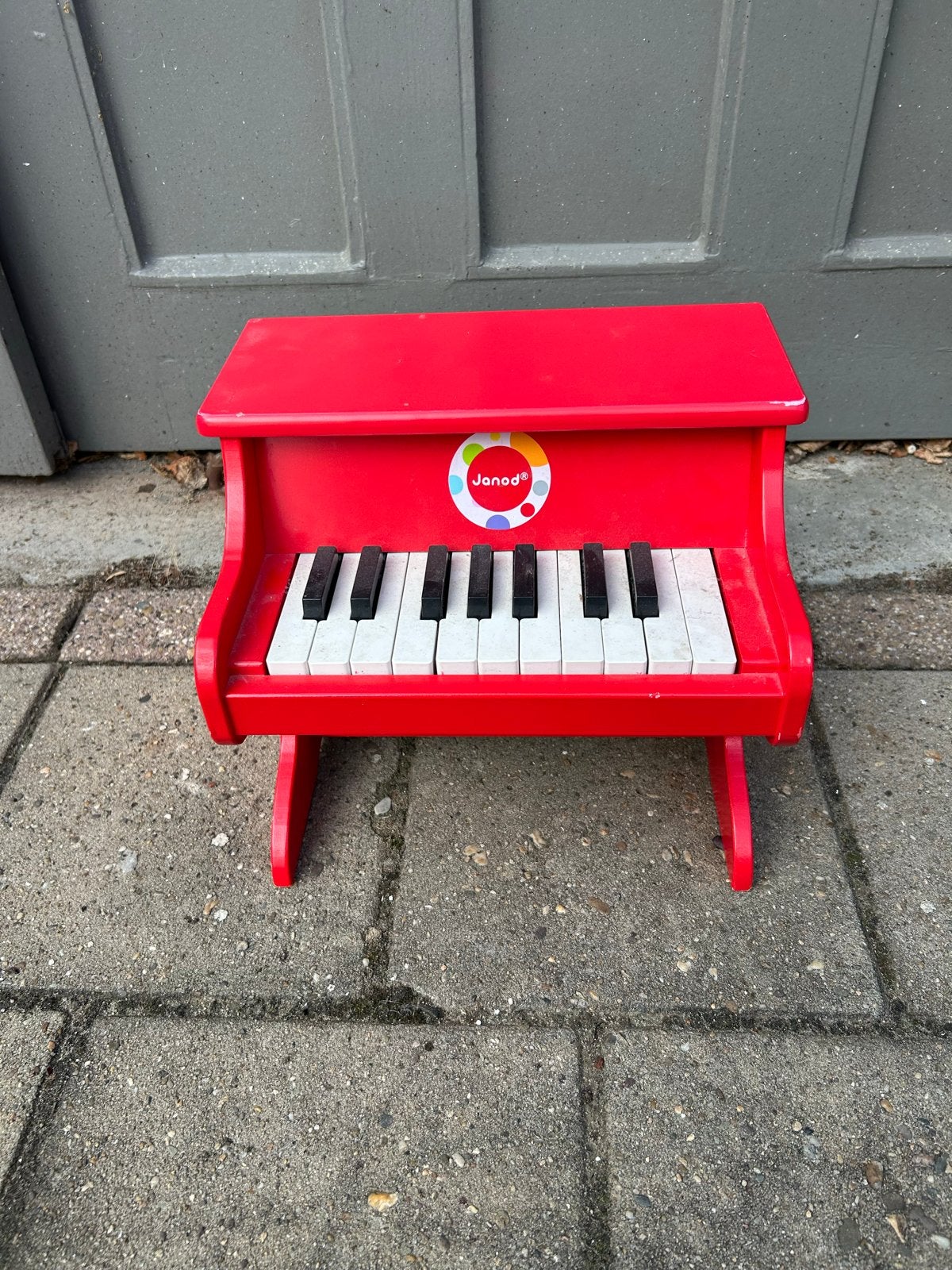 Janod Rood Houten Speelgoed Piano voor Kinderen, Ophalen of Verzenden, Gebruikt, Jongen of Meisje