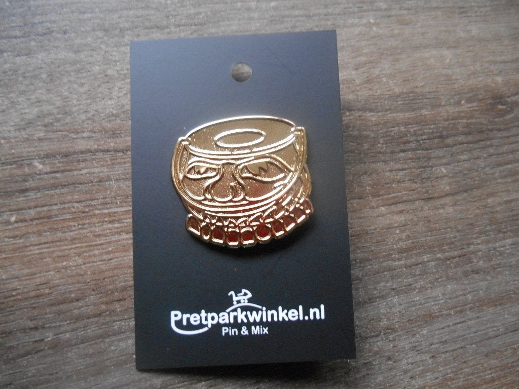 Efteling Kookpotje Pin Goudkleur Fanmade Monsieur Cannibale, Verzamelen, Efteling, Ophalen of Verzenden, Nieuw, Overige typen