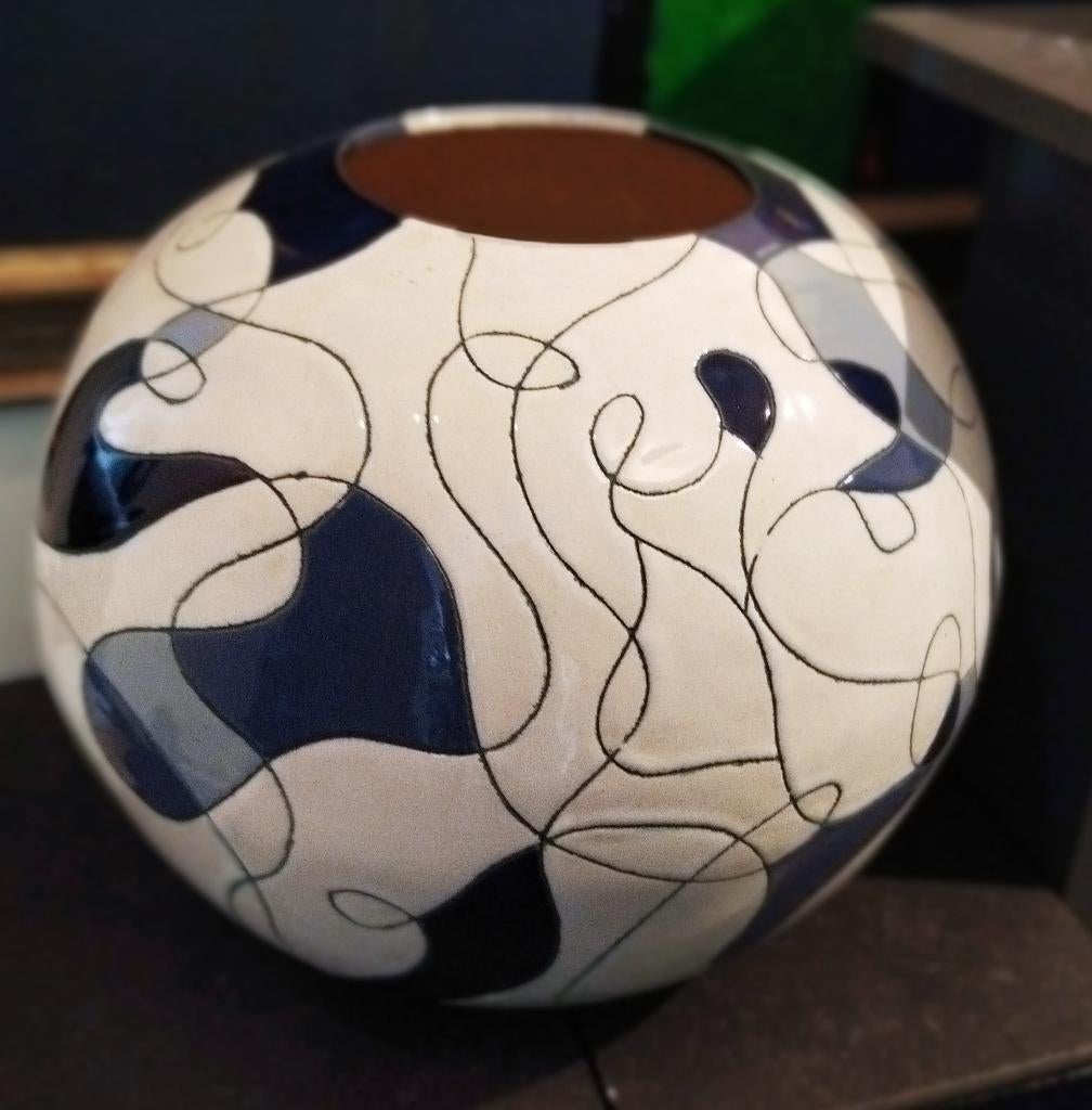 decoratieve pot, Ophalen, Overige kleuren, Aardewerk of Porselein, Zo goed als nieuw