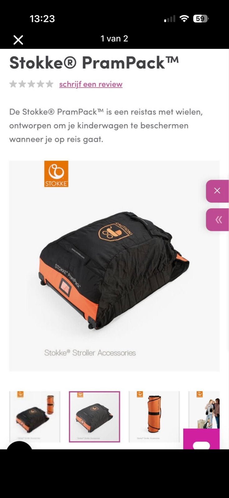 Stokke PramPack: Bescherm je kinderwagen op reis, Kinderen en Baby's, Ophalen, Gebruikt, Overige merken