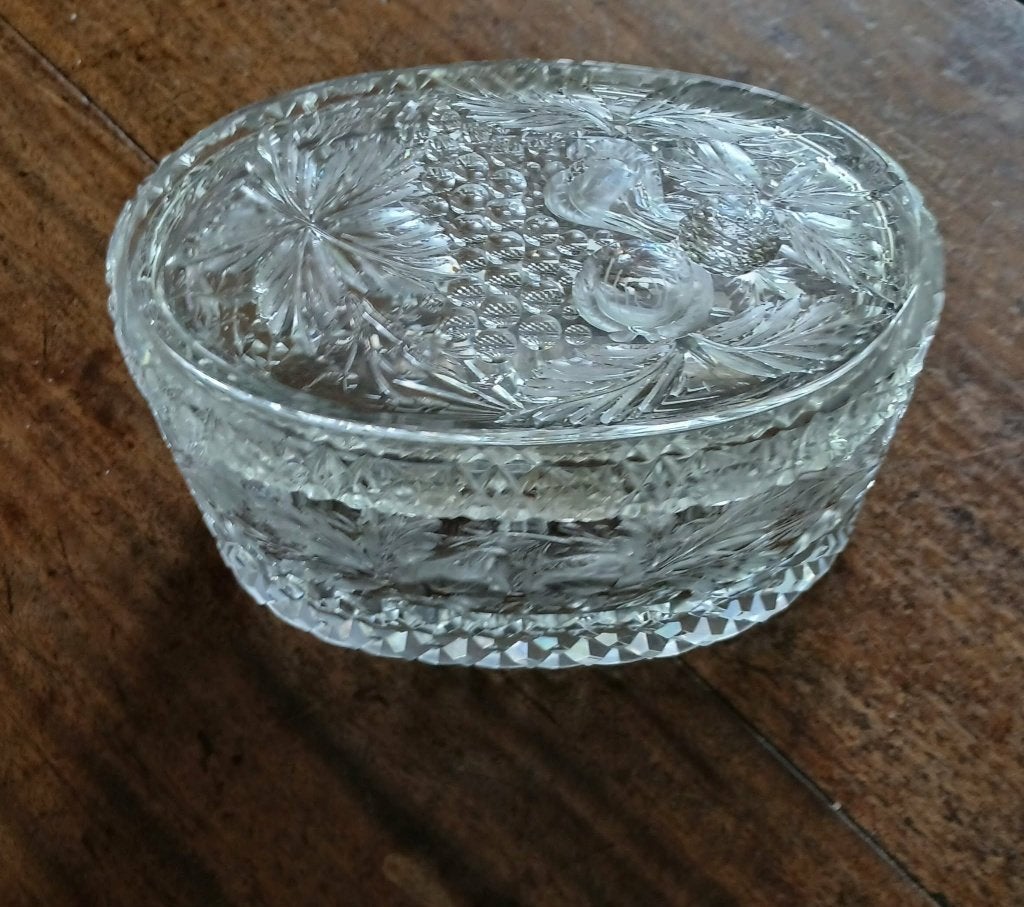 Grote Kristallen Koekdoos ., Antiek en Kunst, Ophalen of Verzenden