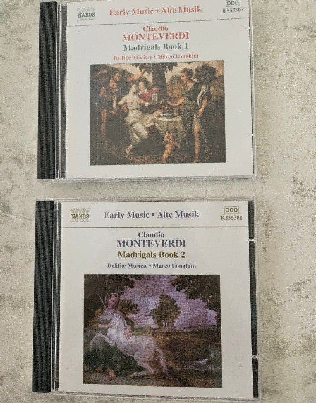 CD set: Claudio Monteverdi - Madrigals Book 1 & 2 (Naxos), Ophalen of Verzenden, Barok, Gebruikt, Overige typen