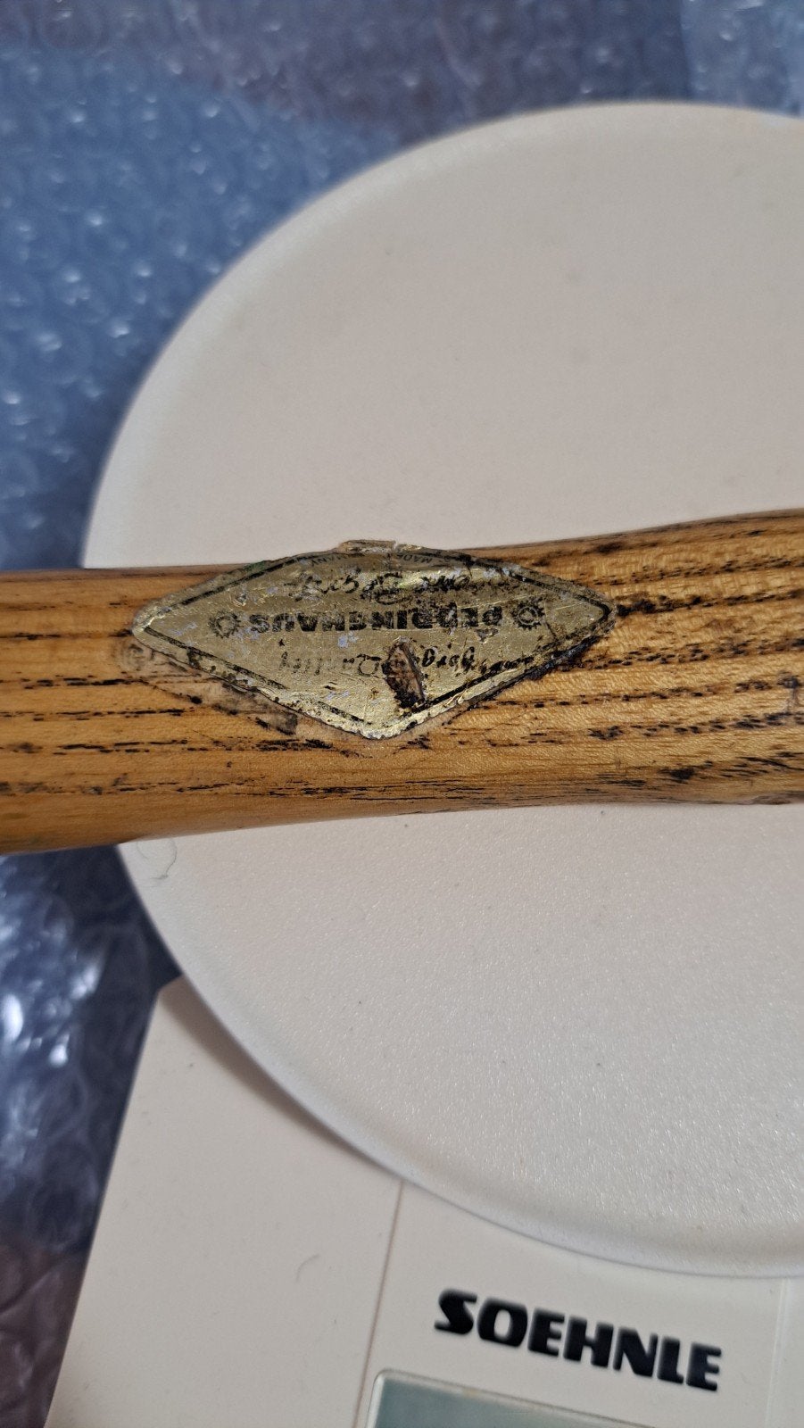 PEDDINGHAUS HAMER 493 GRAM OLDTIMER GEREEDSCHAP HOUTEN HANDV, Ophalen of Verzenden, Overige materialen, Plinten