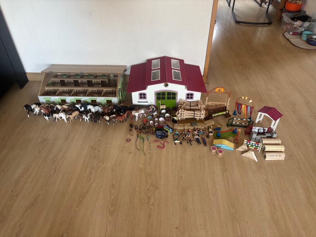 Complete set paarden schleich, Verzamelen, Speelgoed, Ophalen, Zo goed als nieuw