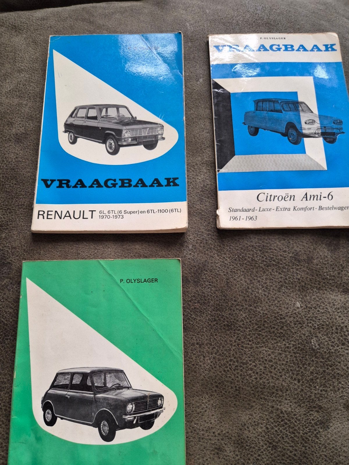 Vraagbaak set: Renault, Citroën Ami-6, BLMC Mini, Ophalen of Verzenden, Gelezen, Renault, P. Olyslager