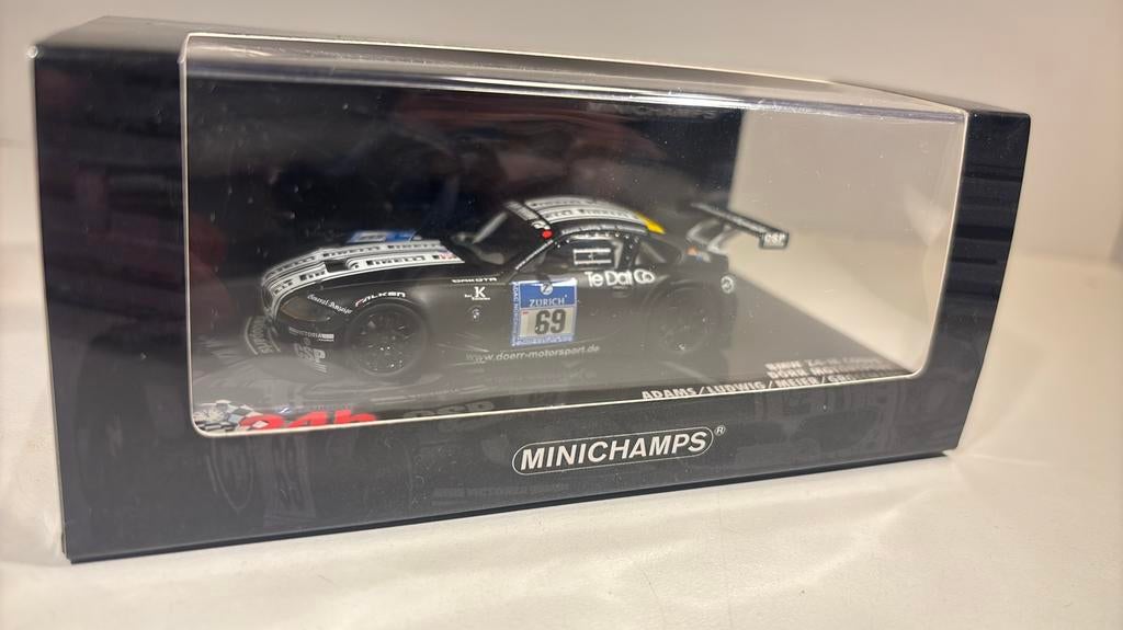 Bmw z4-m coupe #69 24h Nurburgring minichamps 1.43, Auto, Ophalen of Verzenden, MiniChamps, A