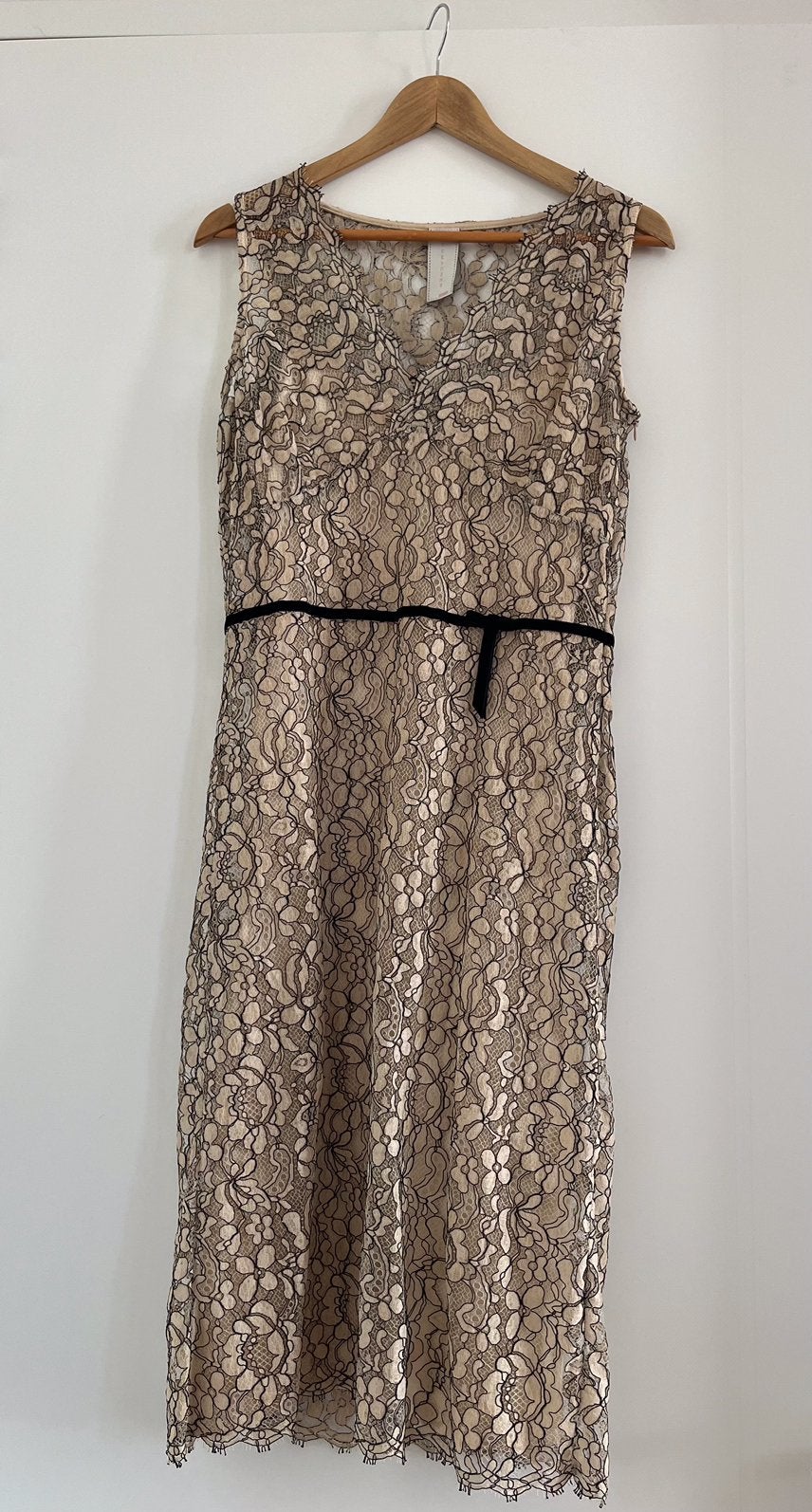 Super leuk chic jurkje (vintage) van Dorothee Schumacher, Maat 38/40 (M), Beige, Ophalen of Verzenden, Zo goed als nieuw
