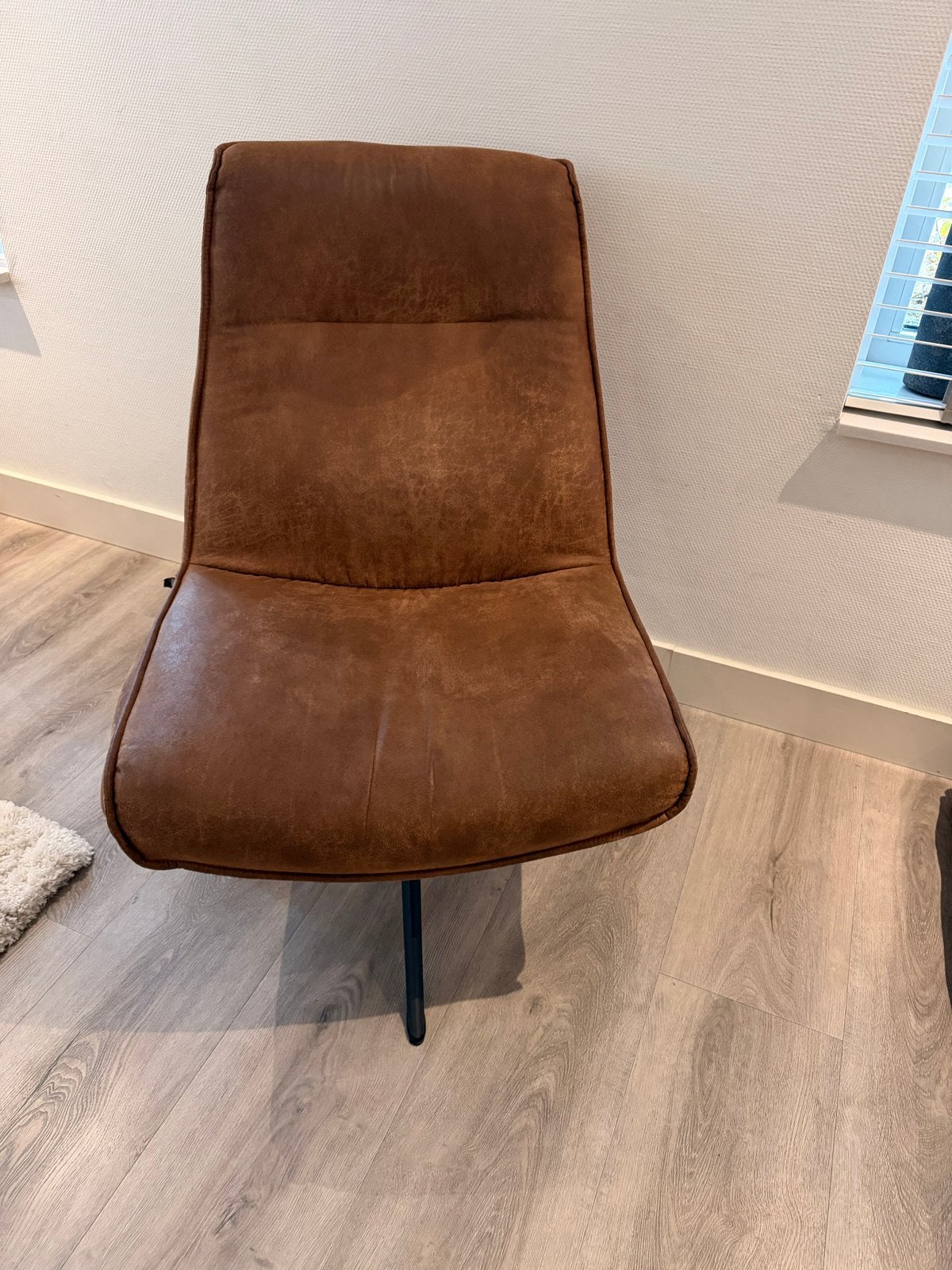 Woood draai fauteuil - Comfortabel en stijlvol, Ophalen, Gebruikt, Bruin, Eén