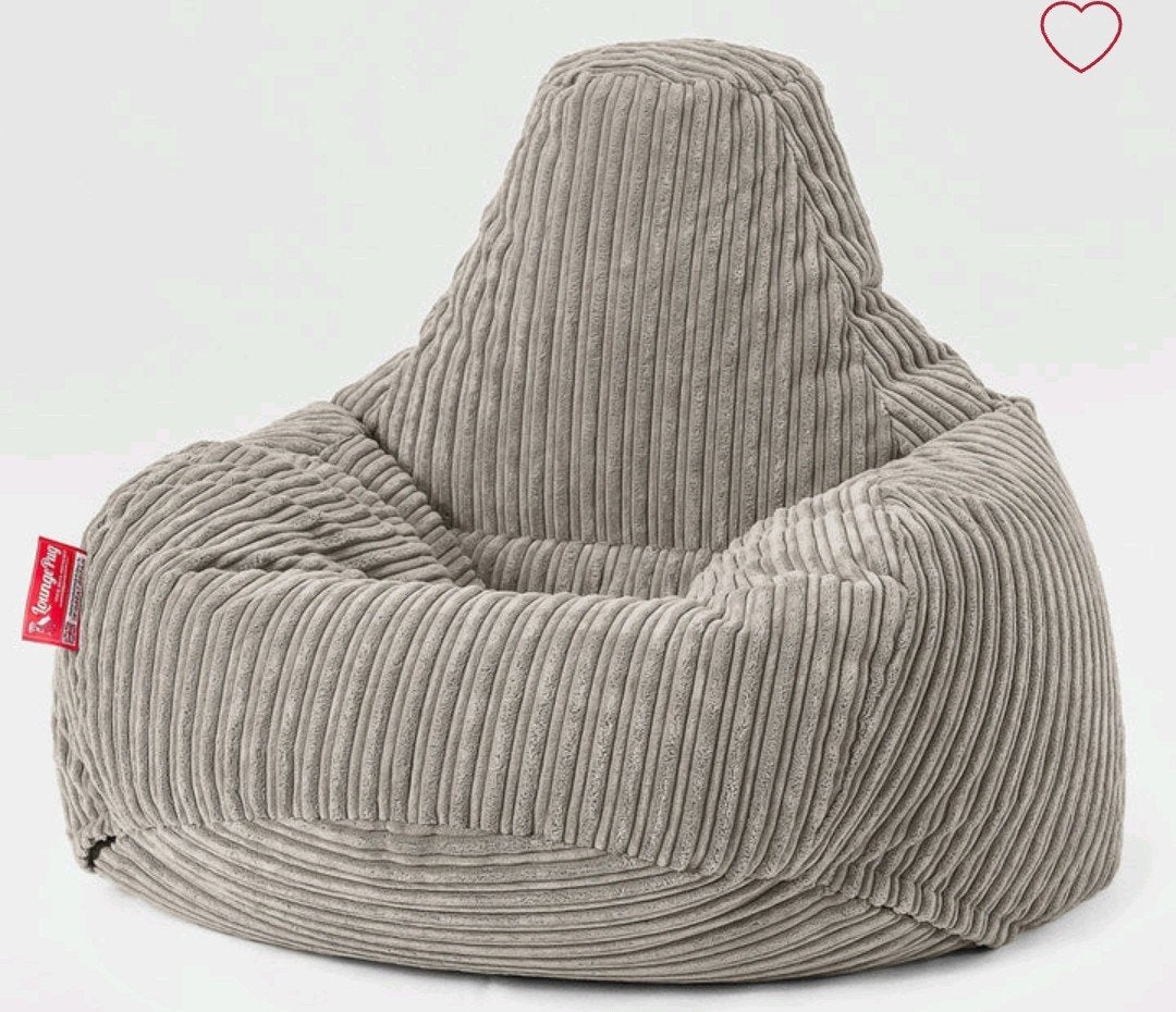 Lounge Pug Gaming Zitzak Taupe Corduroy, Ophalen, Zo goed als nieuw, Grijs, Zitzak