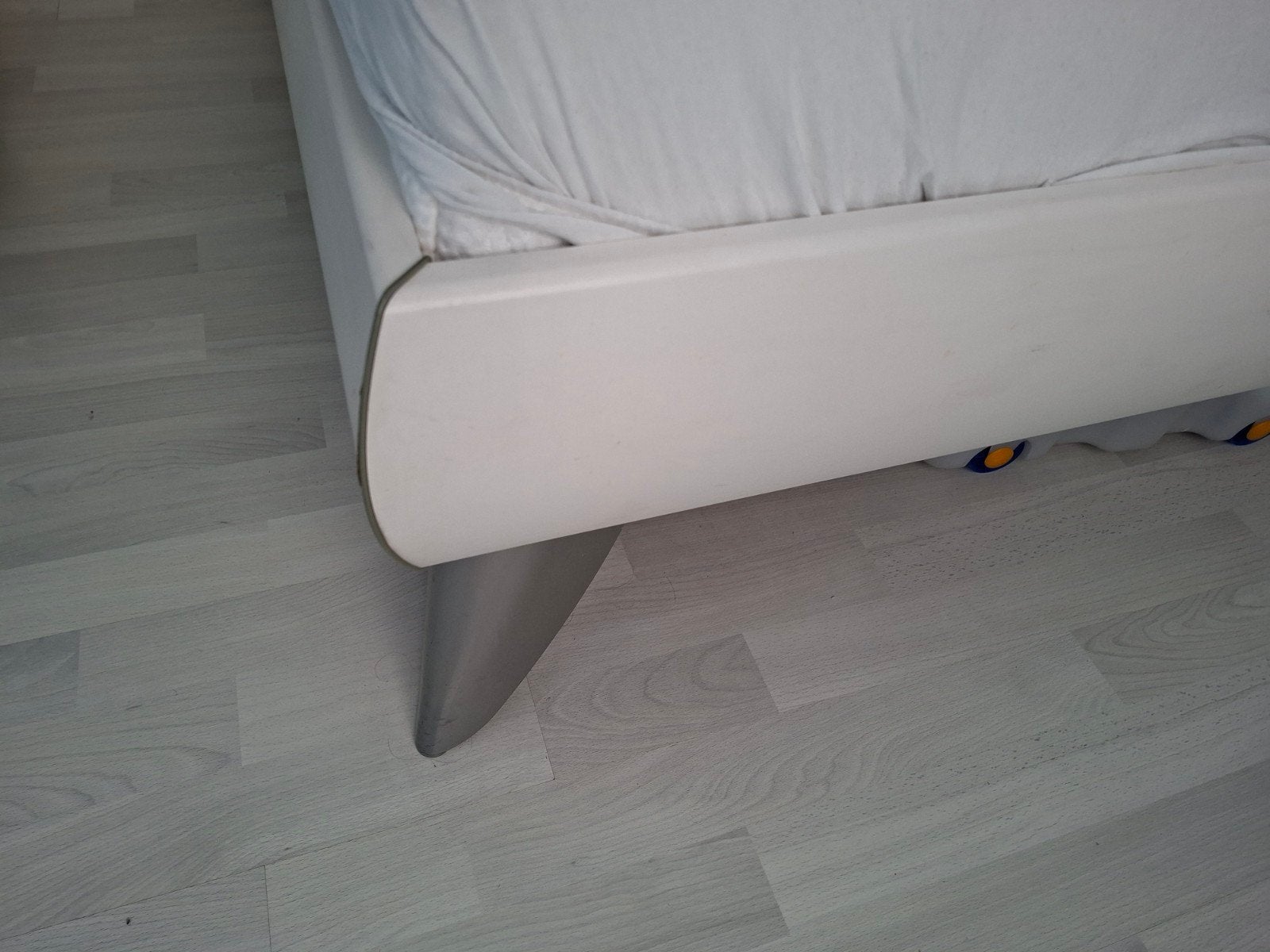Tweepersoonsbed met hoofdbord en lattenbodem, Ophalen, Overige materialen, Gebruikt, Tweepersoons