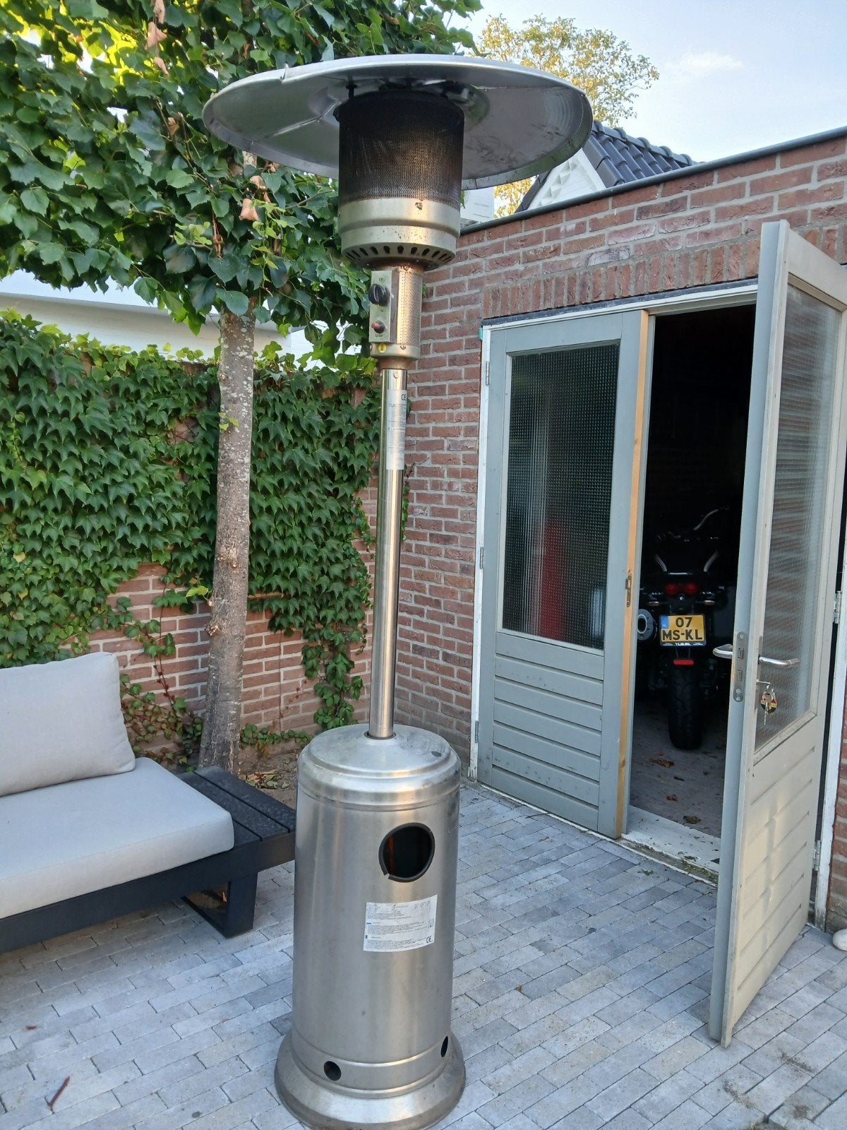 Terrasverwarming op gasfles - Zo goed als nieuw, Tuin en Terras, Terrasverwarmers, Ophalen of Verzenden