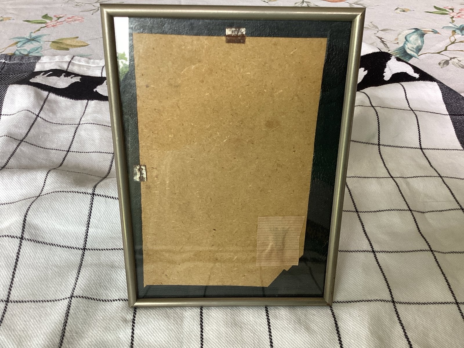 Verzilverd fotolijstje, Huis en Inrichting, Gebruikt, Ophalen of Verzenden, Fotolijst, Met glas