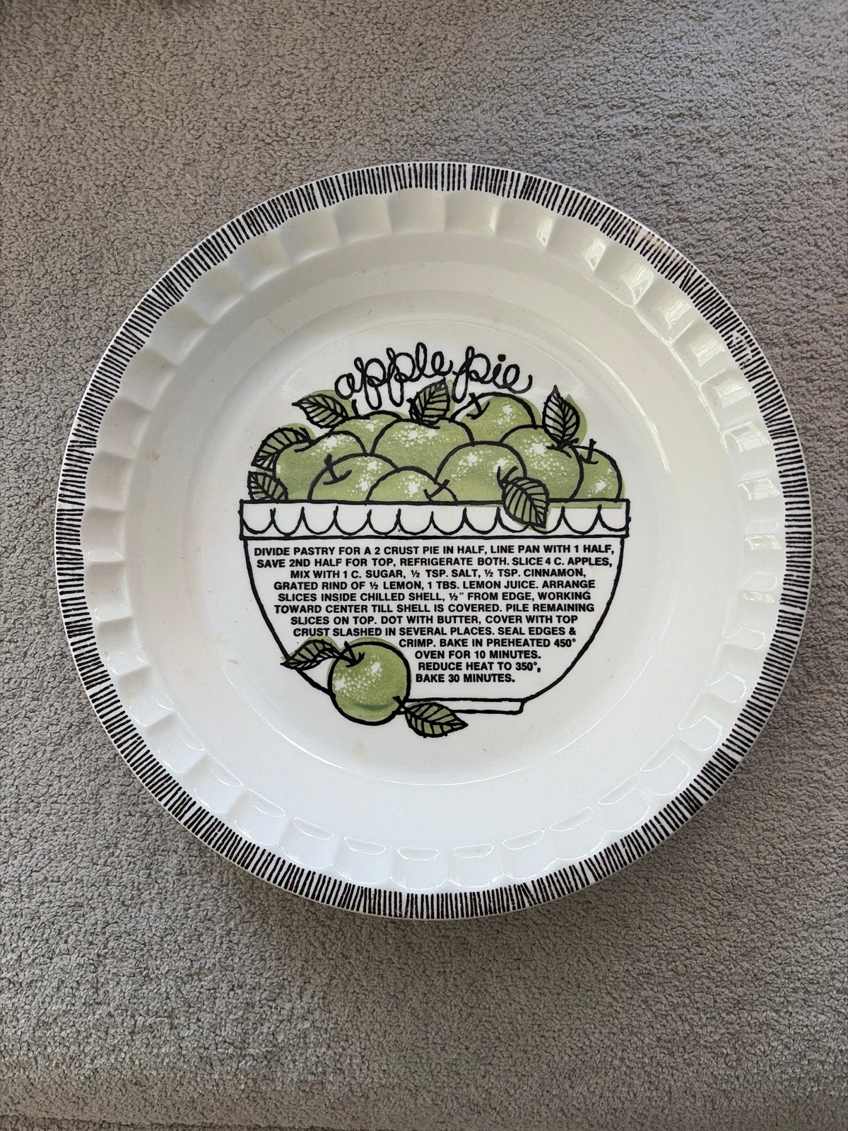 Vintage Royal China Jeannette Apple Pie Bakvorm, Gebruikt, Overige merken, Verzenden, Keramiek