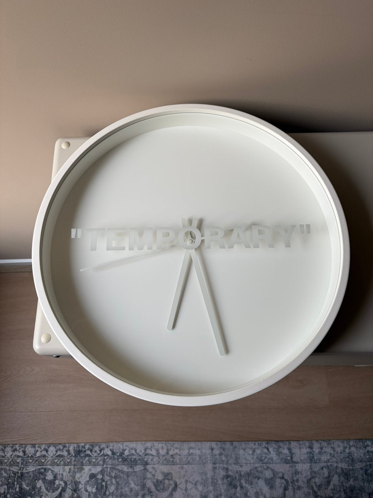 Virgil Abloh x IKEA “TEMPORARY” wandklok, Ophalen, Zo goed als nieuw, Wandklok