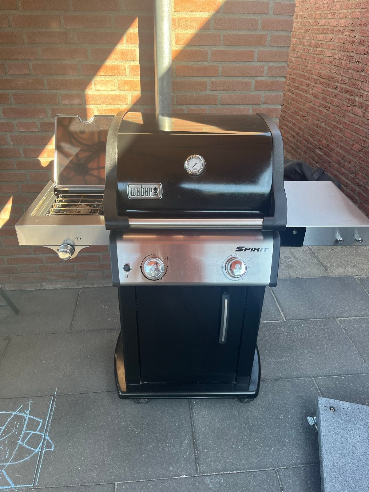 Weber Spirit E-225 GBS gasbarbecue + hoes + gasfles, Ophalen, Zo goed als nieuw