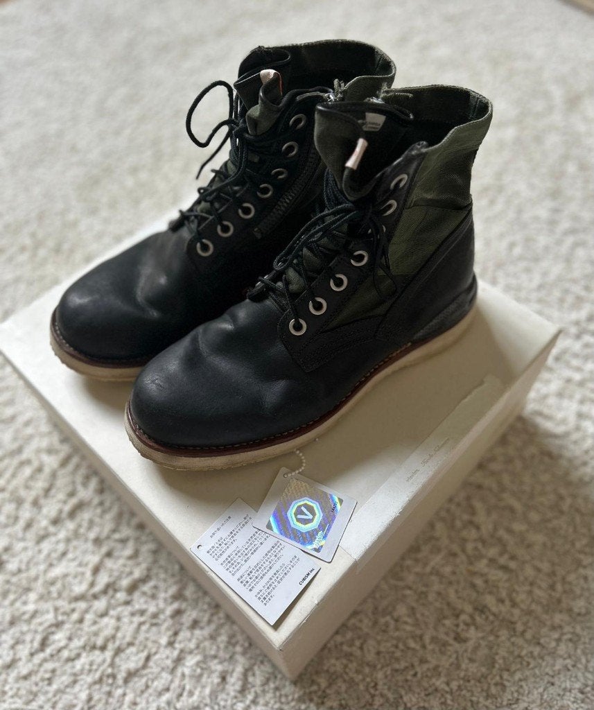 Visvim 7 Hole Boots '73 Folk US 9 shaman laarzen, Zwart, Boots, Ophalen of Verzenden, Zo goed als nieuw