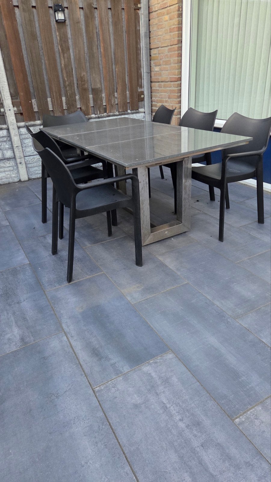 tuintafel, Tuin en Terras, Ophalen, Gebruikt, Rechthoekig, Rvs