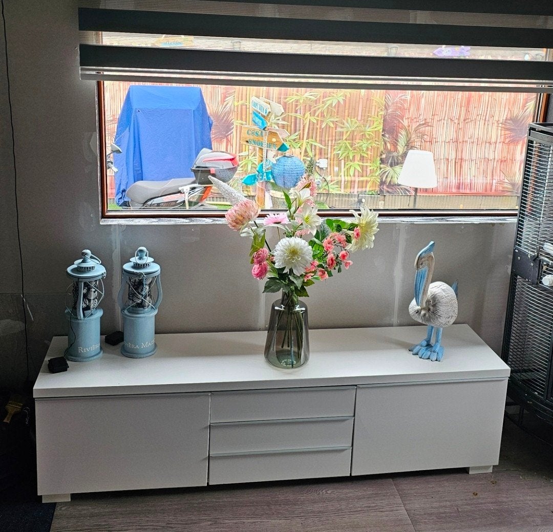 ** HOOGGLANS TV MEUBEL **, Ophalen, Gebruikt, 150 tot 200 cm, Minder dan 100 cm