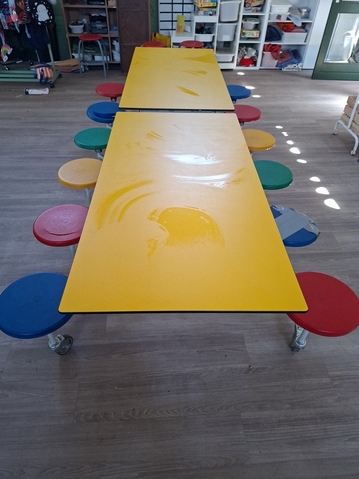Inklapbare tafel- en zitunit, Ophalen, Gebruikt, 200 cm of meer, 50 tot 100 cm