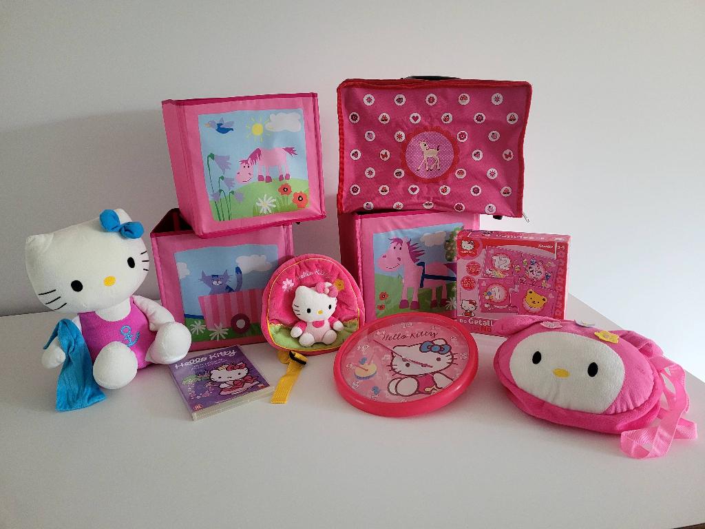 Hello Kitty speelgoed set pakket knuffel spel koffer, Ophalen of Verzenden, Gebruikt, Ontdekken