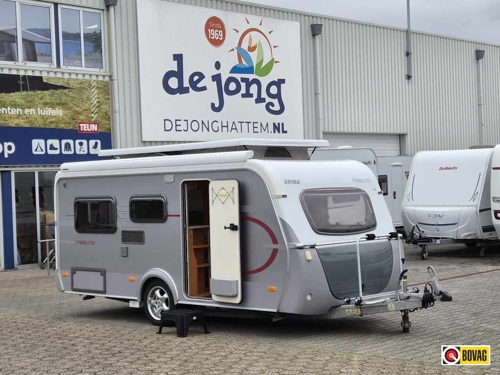 Eriba Feeling 425 - Mover - Luifel -, Caravans en Kamperen, Standaardzit, Bedrijf, 4 tot 5 meter, Eriba