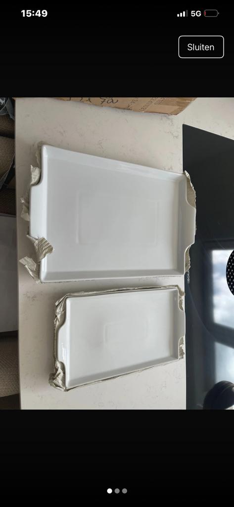 Porselein borden Ilham home, Wit, Nieuw, Minder dan 100 cm, 25 tot 50 cm