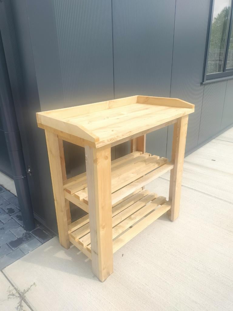 Oppottafel degelijk van steigerhout. Pot tafel, Ophalen