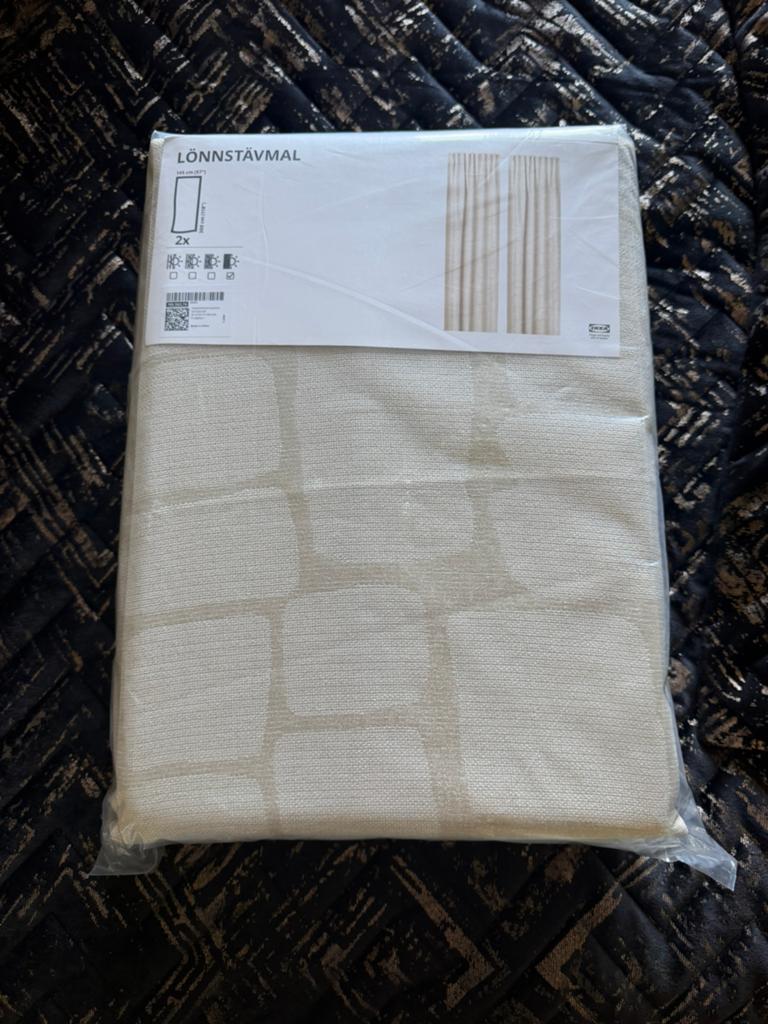 Ikea gordijnen, 200 cm of meer, Beige, Nieuw, 50 tot 100 cm