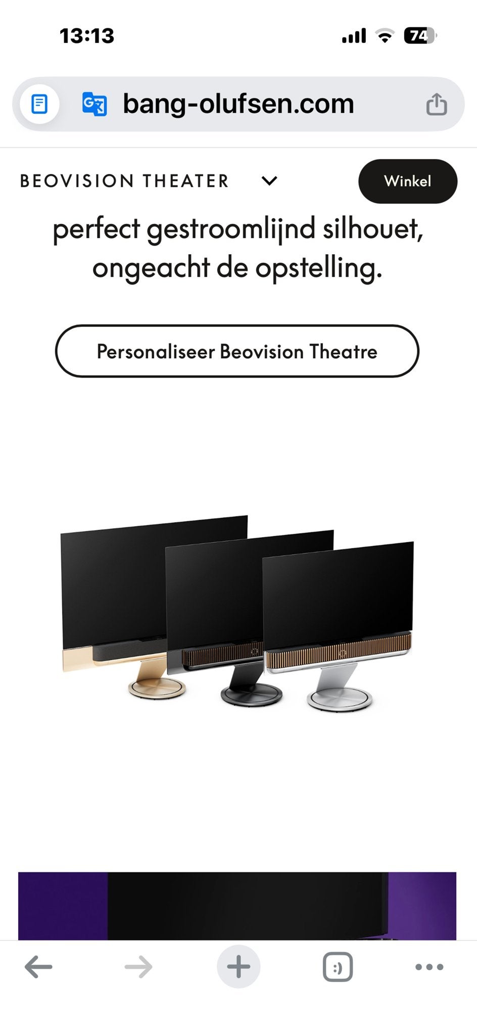 Gezocht: Bang & Olufsen Beovision Theatre 55 inch met elektr, Ophalen, 100 cm of meer, OLED, Overige merken