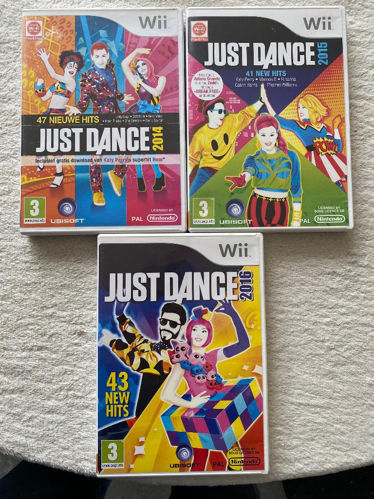 3x Just Dance Wii, Spelcomputers en Games, Muziek, Ophalen of Verzenden, Zo goed als nieuw, 3 spelers of meer