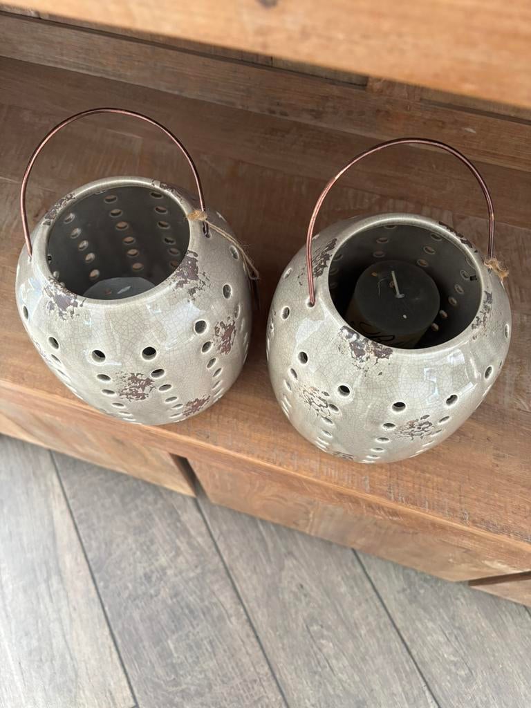 Poten / kandelaars, Ophalen of Verzenden, Zo goed als nieuw, Overige materialen, Minder dan 25 cm