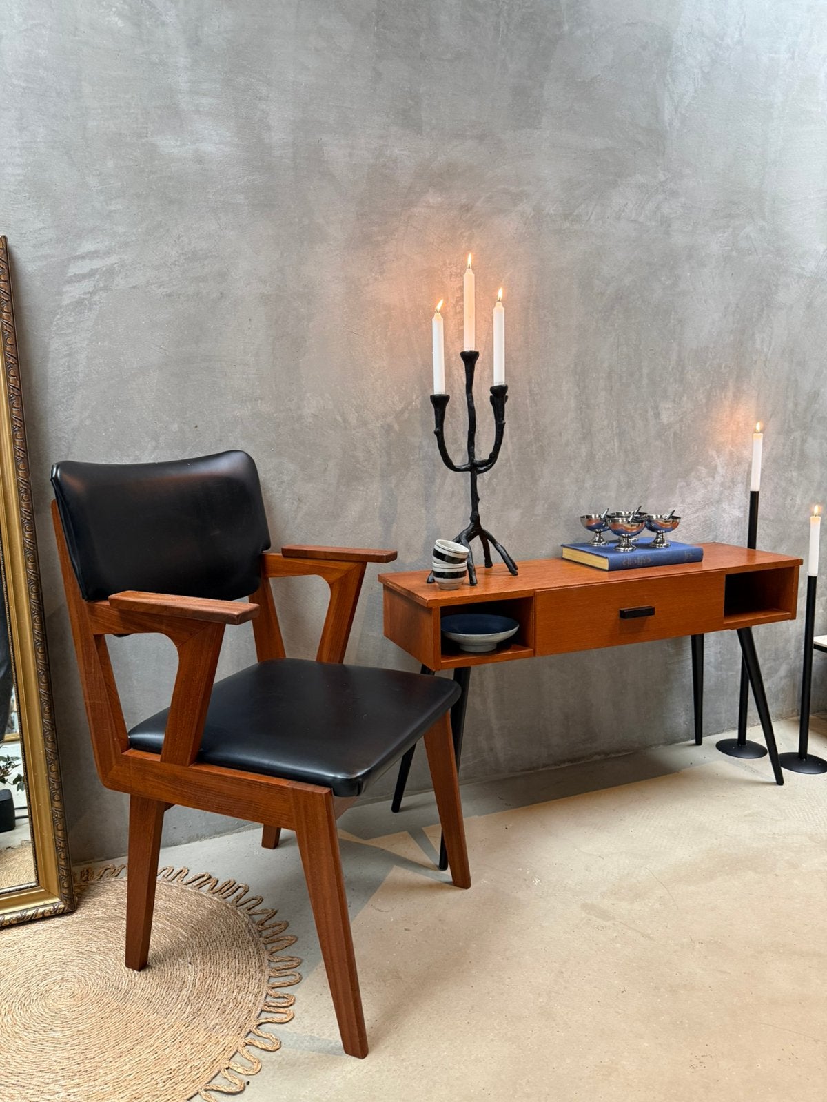 Vintage sidetable, Ophalen, Gebruikt, 100 tot 150 cm, Q