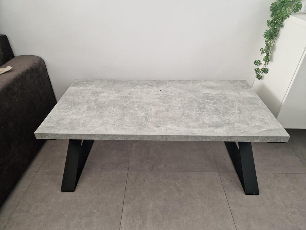 Salontafel + eettafel set betonlook / industrieel, Huis en Inrichting, Tafels | Salontafels, Ophalen, Gebruikt, 100 tot 150 cm