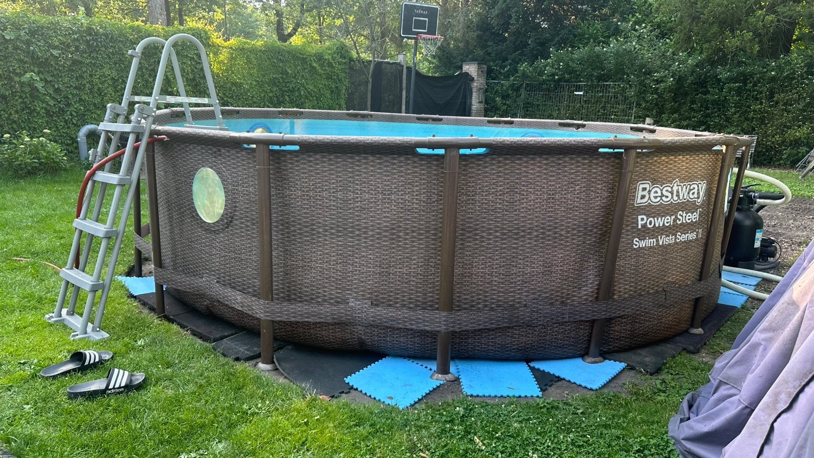 Zwembad met toebehoren, Gebruikt, Rond, 300 cm of meer, Ophalen