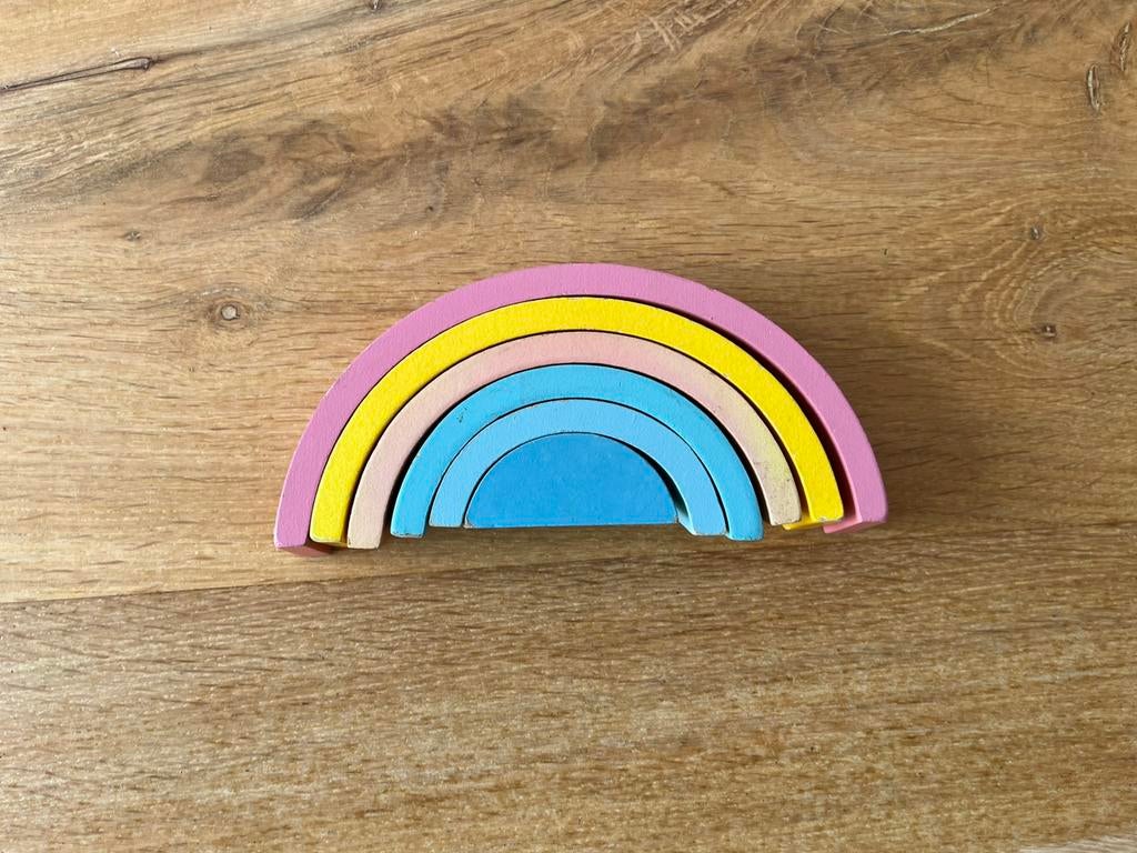 Kleine houten regenboog, Ophalen, Gebruikt