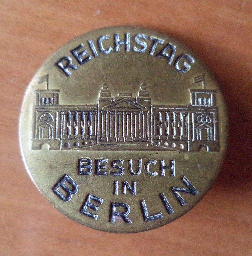Speld Berlijn Nazi Reichstag besuch, Ophalen of Verzenden, Overige soorten, Duitsland, Embleem of Badge