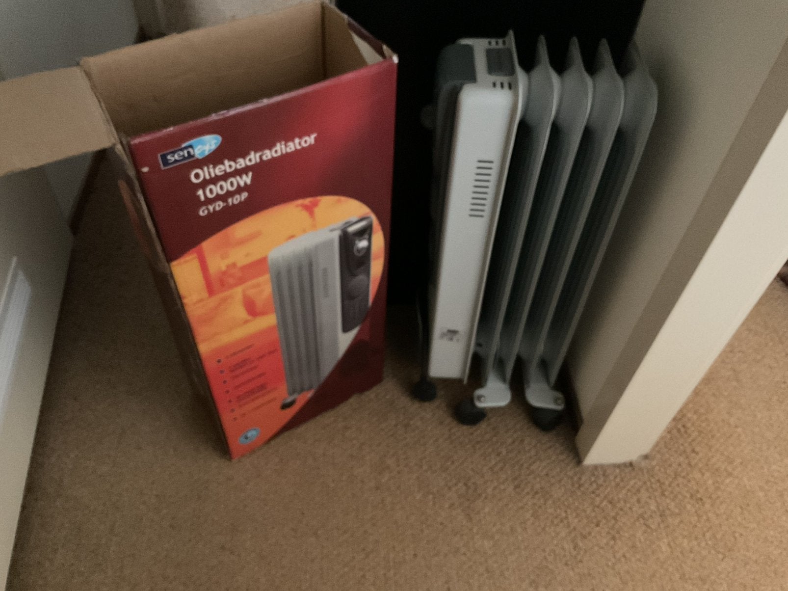 Sencys electrische olieradiator, Ophalen, 30 tot 80 cm, Radiator, Minder dan 60 cm