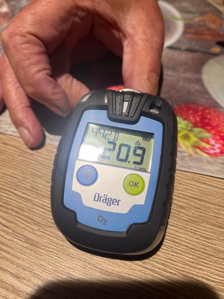 Dräger Pac 6000 O2 Gasdetector Zuurstofmeter, Doe-het-zelf en Verbouw, Meetapparatuur, Ophalen of Verzenden, Gebruikt, Overige meters